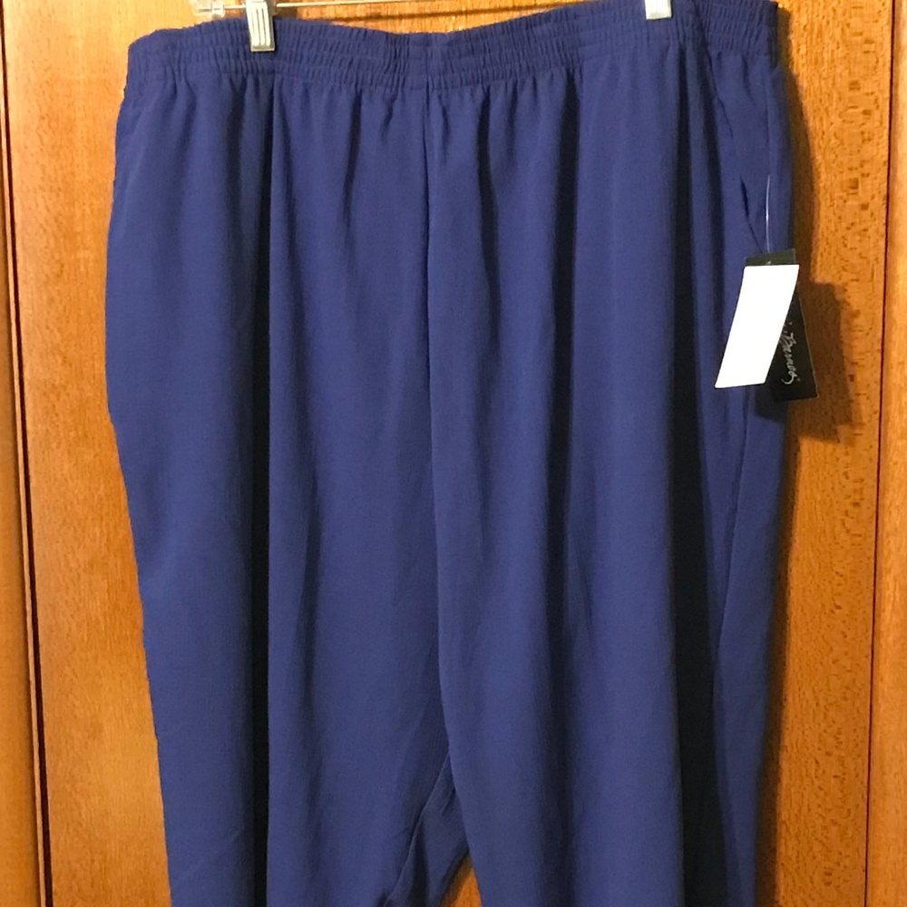 Sapphire blue plus size dress slacks